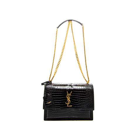 ysl sac mng med ch.s|SAINT LAURENT Sunset medium leather shoulder bag .